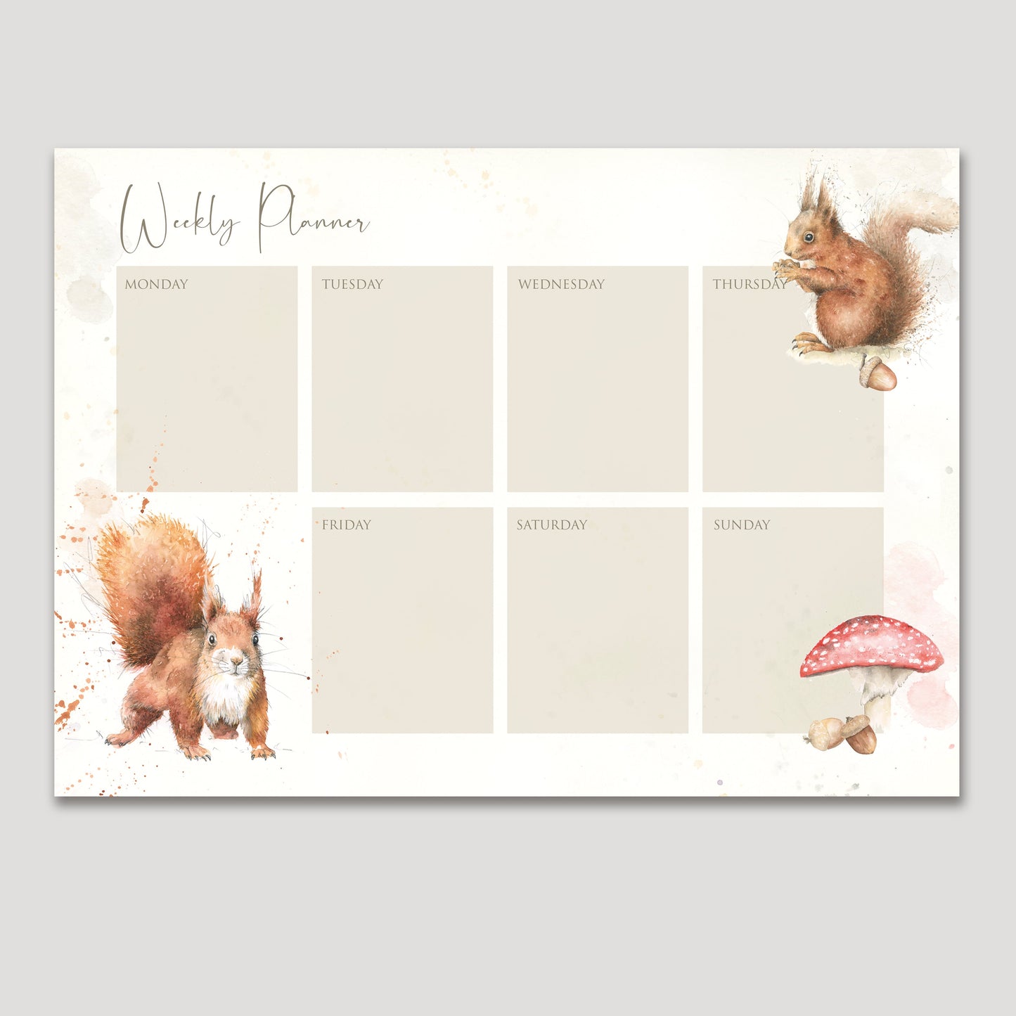 Brown Hare A4 Weekly Planner