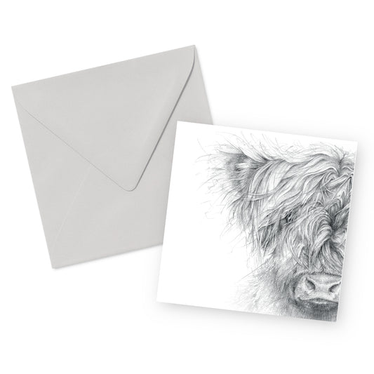 Highland Coo Greeting Card