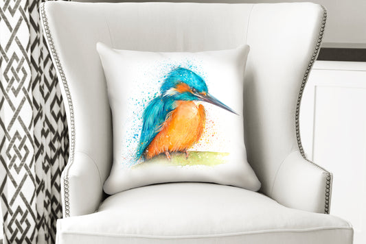 Kingfisher Cushion, Pillow, Soft Furnishings, Home decor, Art for the Home