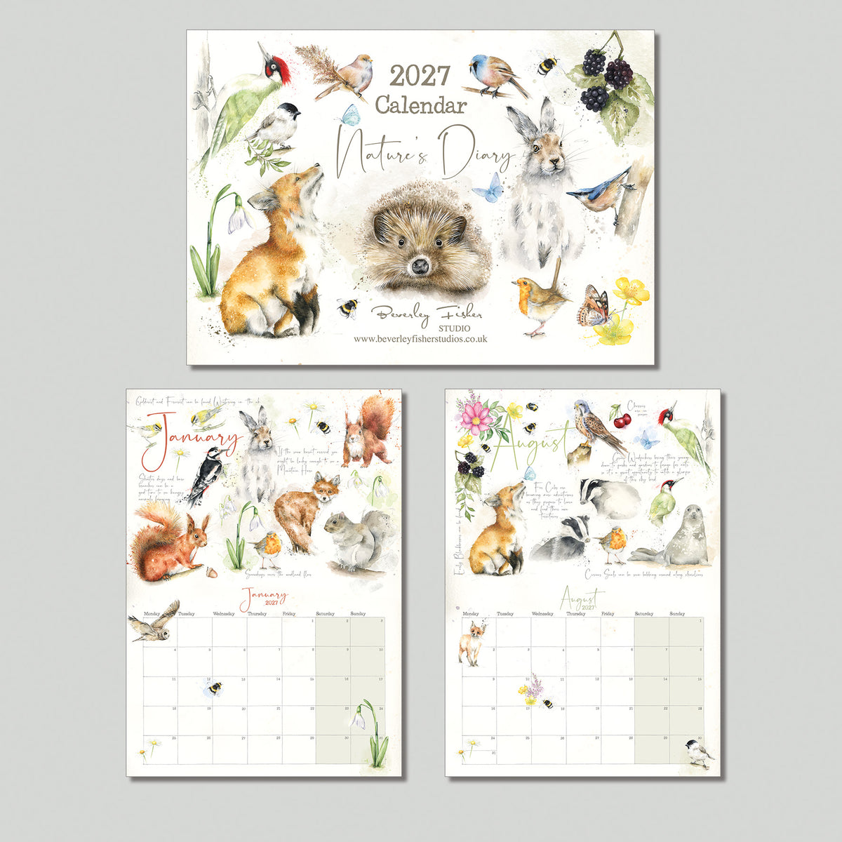 Wall Calendar 2027 Nature's Diary Slim