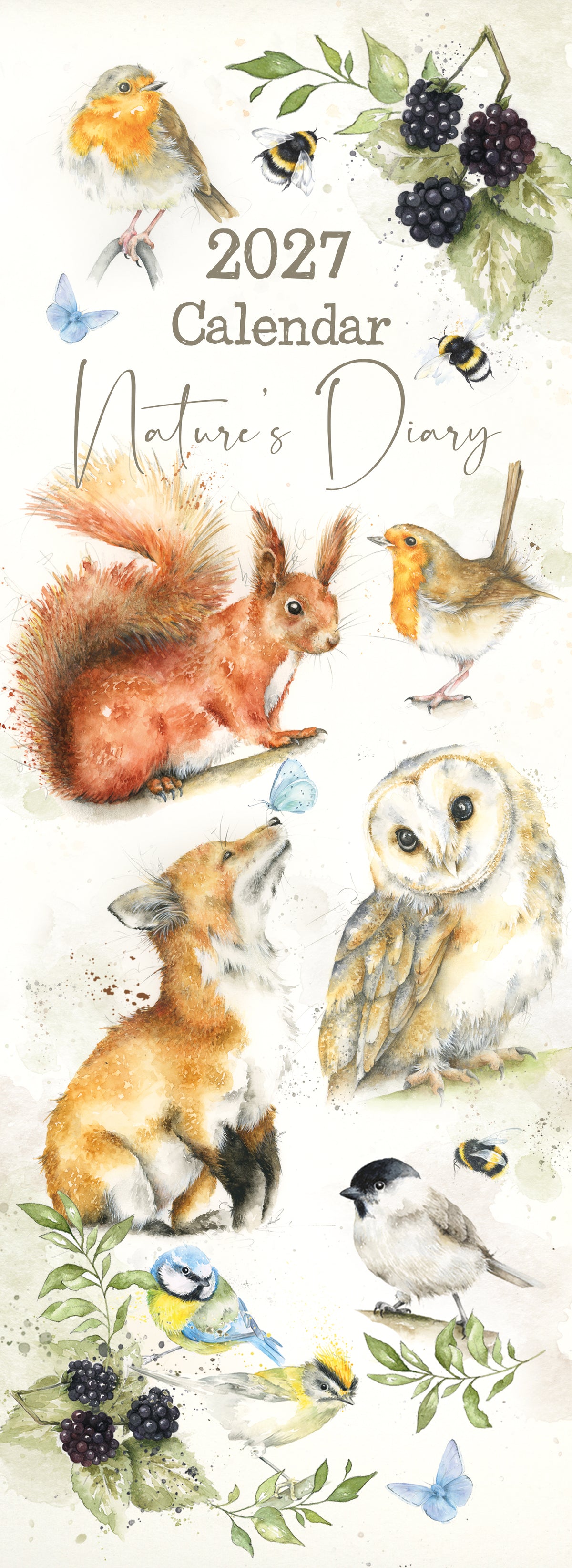 Wall Calendar 2027 Nature's Diary Slim