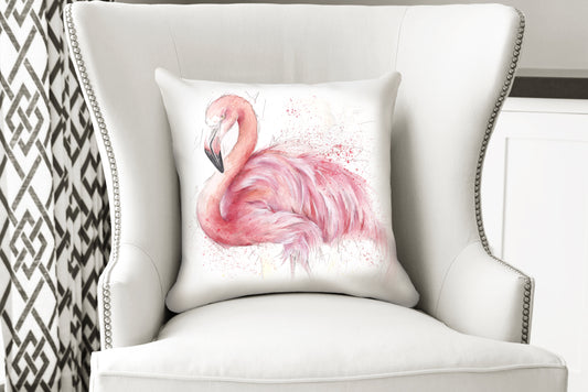 Flamingo Cushion, Pillow, Soft Furnishings, Home decor, Art for the Home