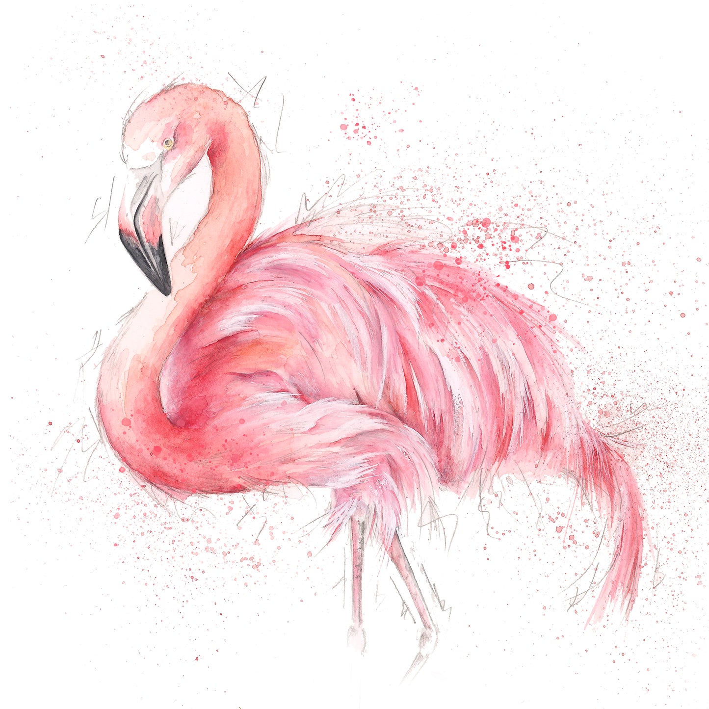 Flamingo Cushion, Pillow, Soft Furnishings, Home decor, Art for the Home